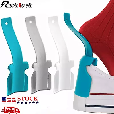 New Wear Shoe Horn Lifting Helper Lazy Handled ShoeHorn Easy On&Off Shoes US • $6.16