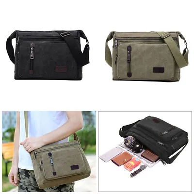 Canvas Bag Army Military Style Haversack Work Tool Webbing Shoulder Sack Vintage • £10.91
