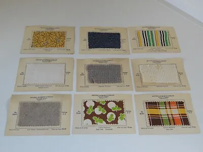 9-1930's Fabric Swatches-mitchell & Church-salesmen's Samples-binghamton Ny #1 • $32.99