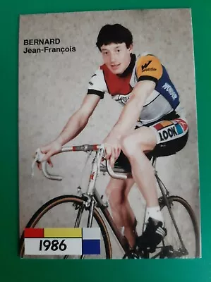 CYCLING Cycling Card JEAN-FRANCOIS BERNARD Team LA VIE CLAIRE WONDER 1986 • $3.18