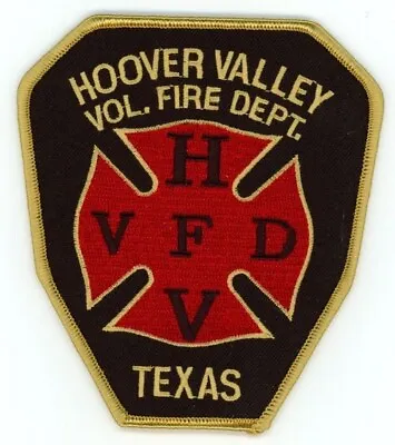 £4.96 • Buy Texas Tx Hoover Valley Volunteer Fire Department Shoulder Patch Police Sheriff