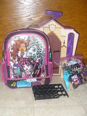 Monster High Deluxe High School Dollhouse Playset  W/ Accessories & Backpack! • $125
