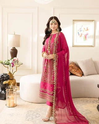£55 • Buy Asim Jofa NOORIE MAAHRU MEERUB Collection 2023 ✅ D#28 💯original Unstitched Suit