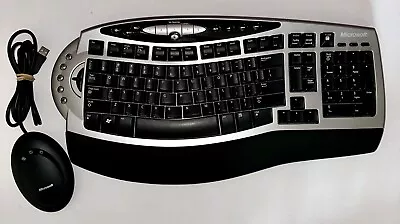 Microsoft Wireless Comfort Keyboard 4000 Model 1045 With Desktop Receiver 3.1 VG • $23