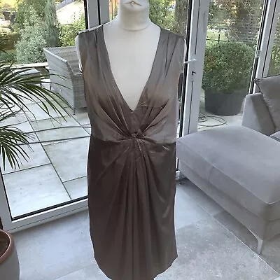 Mama Licious  XL (14) Green- Grey Maternity Silky Evening Dress New Tagged • £15