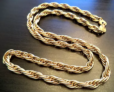 Stunning Vintage Estate Signed Monet Heavy Gold Tone Chain 27  Necklace!!! 1600g • $0.99
