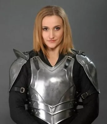 Medieval Lady Cuirass Costume Elf Fantasy Costume Elven Steel Armor Halloween • $164.99