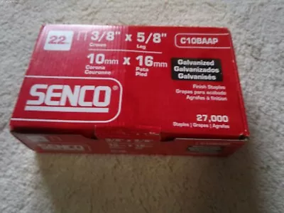 Senco 3/8  Crown X 5/8  Leg 22 Ga. Staples C10BAAP (27000) • $35.99