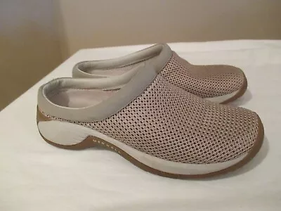 Merrell Encore Breeze 2 Women's Slip-on Clog US 7.5 Beige Mesh Loafer Shoes • $22.49