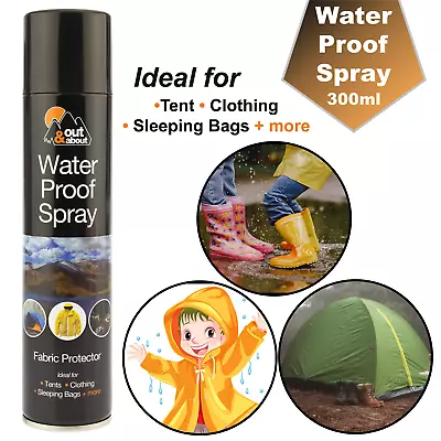 Waterproof Spray Fabric Protector 300ml For Clothing Tents Shoes Camping Coats • £5.69