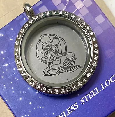 Stainless Steel Large Little Mermaid Inspired Twist Living - Memory Locket • $12.50