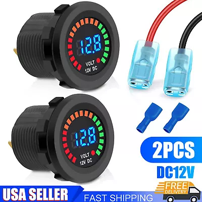 DC 12V Waterproof CAR Battery Meter Voltmeter LED Digital Display Voltage Gauge • $15.48