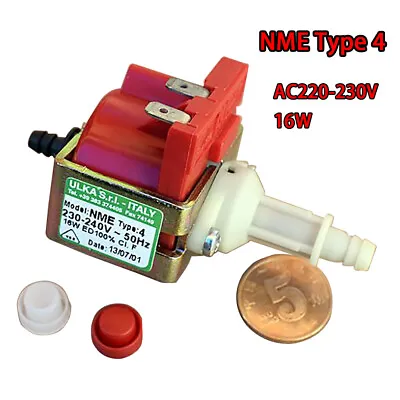 ULKA NME4 Micro Electromagnetic Pump AC220-230V 16W Plunger Pumps Coffee Machine • £6.23