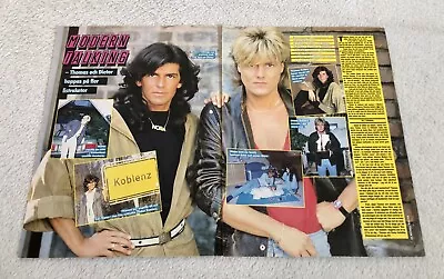 MODERN TALKING 1985 Anders Clipping Poster Swedish Magazine Okej Vintage 1980s • $11