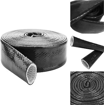 Heat Shielded Fire Armor Fire Sleeve Silicone Coated Fiberglass For Hose Lines • $7.94