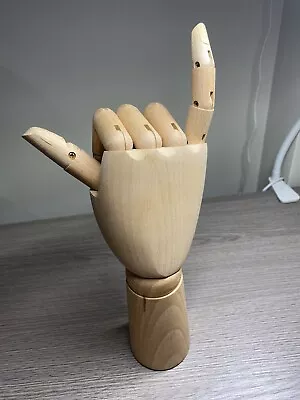 Flexible & Jointed Artist Wooden Articulated Right Hand 12  Model Mannequin • $18.95