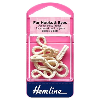 £8.40 • Buy 2 X Beige Fur Hooks And Eyes: Beige - Size 3 - Multi Buy (£4.20 Each) FREE POST