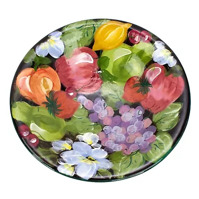 Lesal Ceramics Lisa Lindberg Van Nortwick Fruits & Floral Design Huge 15  Bowl • $127.75