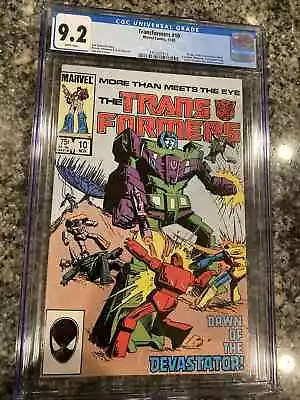 The Transformers #10 (Marvel Comics) CGC 9.2. 1st Appearance Of Devastator!!! • $99