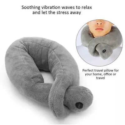 Neck Pillow Massager Vibrating Cushion Stress Relief Therapy Soothe Muscles • $19.17