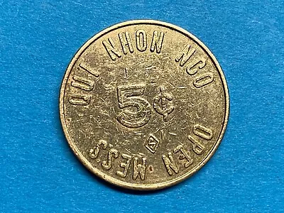 Military Trade Token Qui Nhon Nco Open Mess Vietnam 5 Cent Vintage • $15