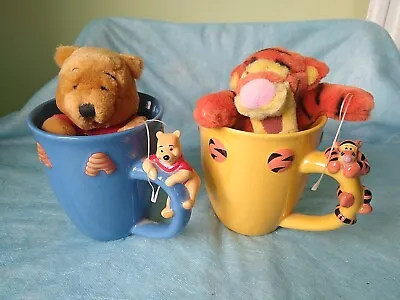 £15 • Buy 2 Disney Mugs, Winnie The Pooh And Tigger, With Plush Soft Toys