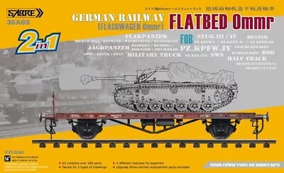 SABRE 35A03 1/35 German Railway Flachwagen Ommr • $23.73