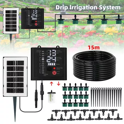 60ft Drip Irrigation System Plant Timer Self Garden Watering Hose Spray Kit USA • $34.99