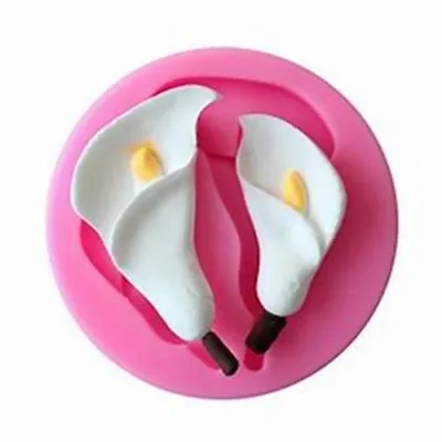 Silicone Lily Mould Calla Flower Fondant Icing Cake Decorating Soap Candle Resin • £5.99