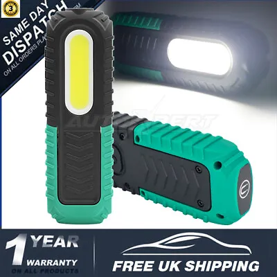 Rubber Magnetic Work Light Shockproof Inspection Flashlight Rechargeable Torch • £17.28