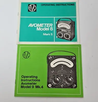 Avometer Model 8 Mk5 & Model 9 MK4 Operating Instructions Booklet UNUSED NEW OLD • £14.99