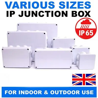 £6.15 • Buy Enclosure Junction Box Adaptable Abs Plastic Waterproof Ip65 Grey Cctv Electric