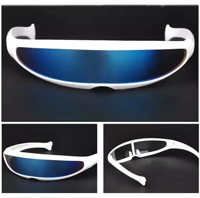 Futuristic Narrow Cyclops Visor Sunglasses Laser Eyeglasses UV400 Personality Mi • $16.95