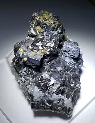 ***GREAT-Cubed Galena & Golden Chalcopyrite W/ Quartz Crystals Mine Bulgaria*** • $60