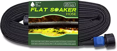 Flat Soaker Hose Heavy Duty Leakproof Double Layer Drip Irrigation Design Cons • $11.52