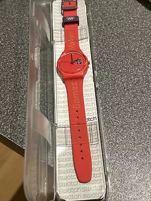 London 2012 Olympics. Games Maker Swatch Watch Brand New In Original Box • £60