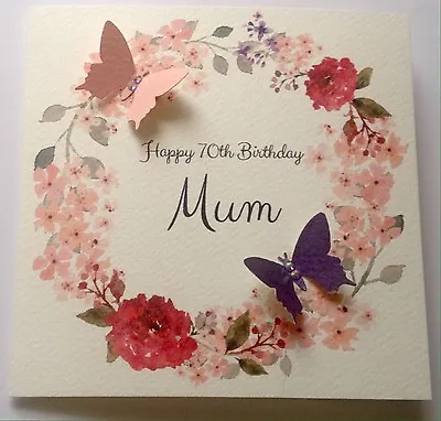 Personalised 50th 60th 70th 80th 90TH 100th Birthday Card Mum Nan Auntie Nanny • £5.99