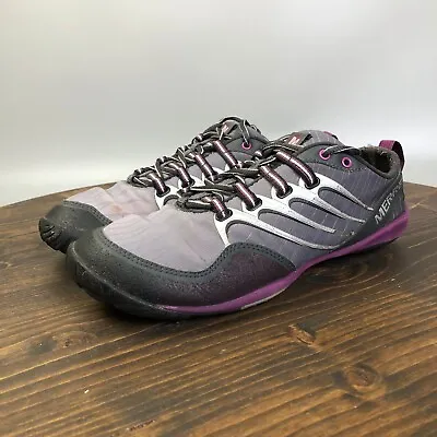 Merrell Lithe Glove Dark Shadow Womens Size 9.5 Gray Barefoot Running Shoes • $27.99