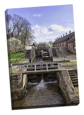 £45.95 • Buy Canal Step Locks Canvas Print British Waterways Bunbury