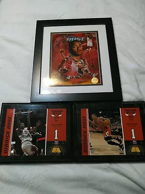 2 Derrick Rose Plaques And 1 Framed Photo • $54.99