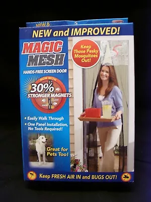 NWT Magic Mesh Hands-Free Screen Door Magnetic Closure 83  X 39  • $10