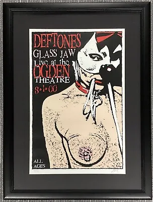 $399.99 • Buy Deftones Concert Poster 14x22 Ogden Theater 8/1/00 RIP Chi Cheng LE Art Framed