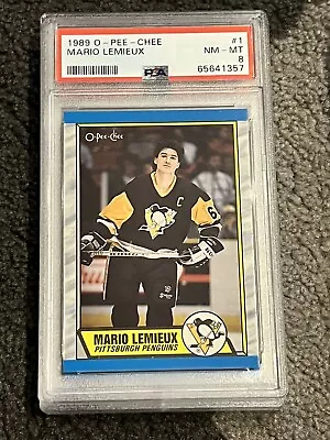 Psa 8 Nr Mint Hockey Card 1989 Opc O-pee-chee Hof Mario Lemieux Penguins • $0.81