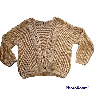 Oversized Grandpa Sweater Cardigan Acrylic Thick Knit Boxy Missing Buttons • $9.99