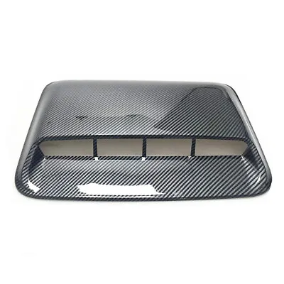 $32.83 • Buy Glossy Carbon Fiber Look Car Hood Scoop Air Outlet Flow Intake Vent Cover Style