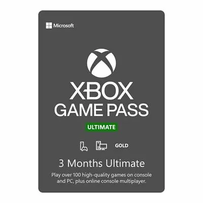 Microsoft Xbox Game Pass Ultimate 3 Month Membership • $29