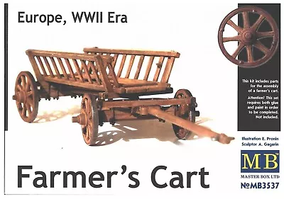 Masterbox 1:35 Scale Model Kit - Farmers Cart Europe WWII  MAS3537 • £14.04