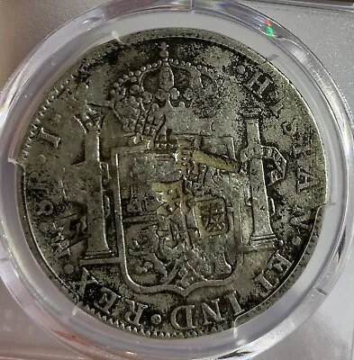 1817 Mo Jj Mexico 8 Reales Silver Coin With Heavy Chinese Chopmark Pcgs Graded • $105