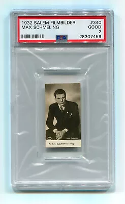 1932 Salem Filmbilder 340 Max Schmeling PSA 2 NQ HOF Vintage Graded Boxing Card • $39.99