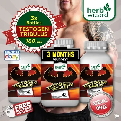 180 Hardcore Tablets Anabolic Tribulus Terrestris Testosteron Booster Pills • £14.79